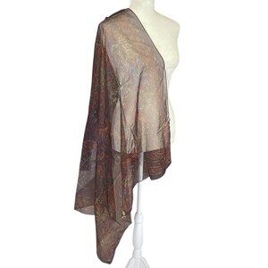 Purple and gold women's square scarf wrap headscarf 35" accessories